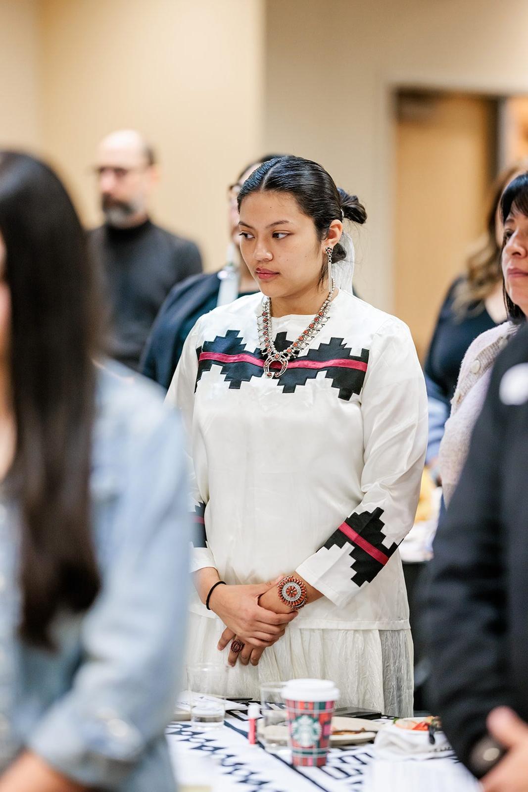 Student at Native Indigenous Graduation Celebration