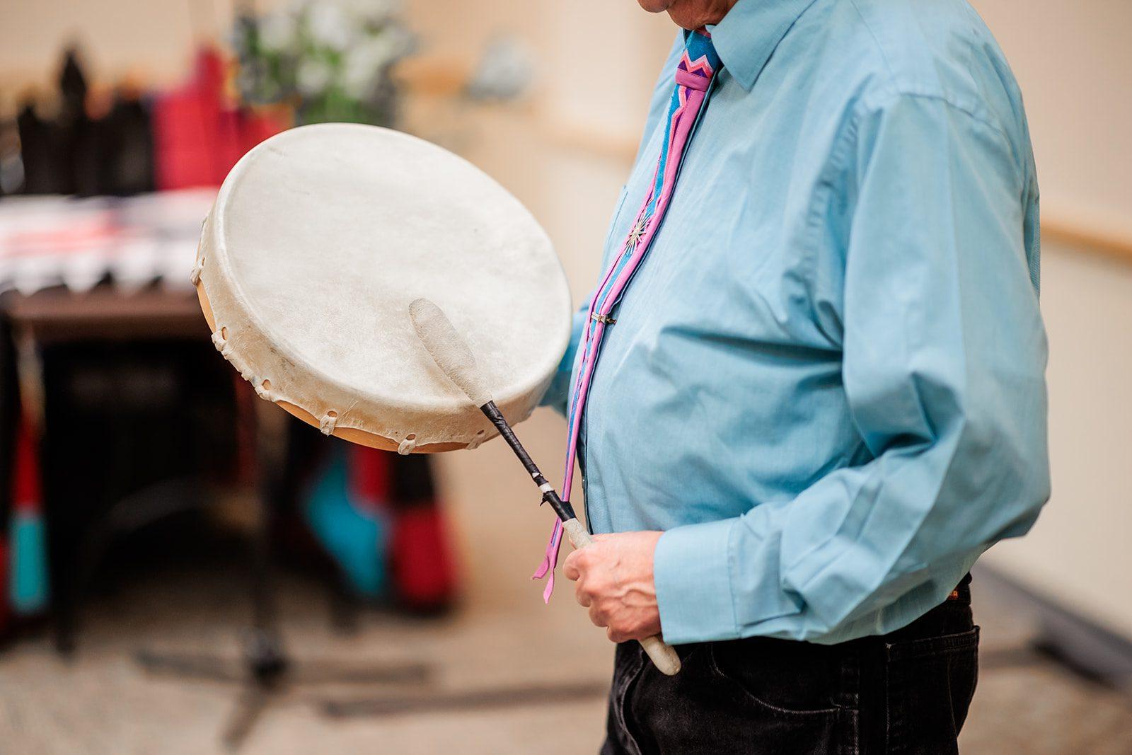 Drumming at Native Indigenous Graduation Celebration