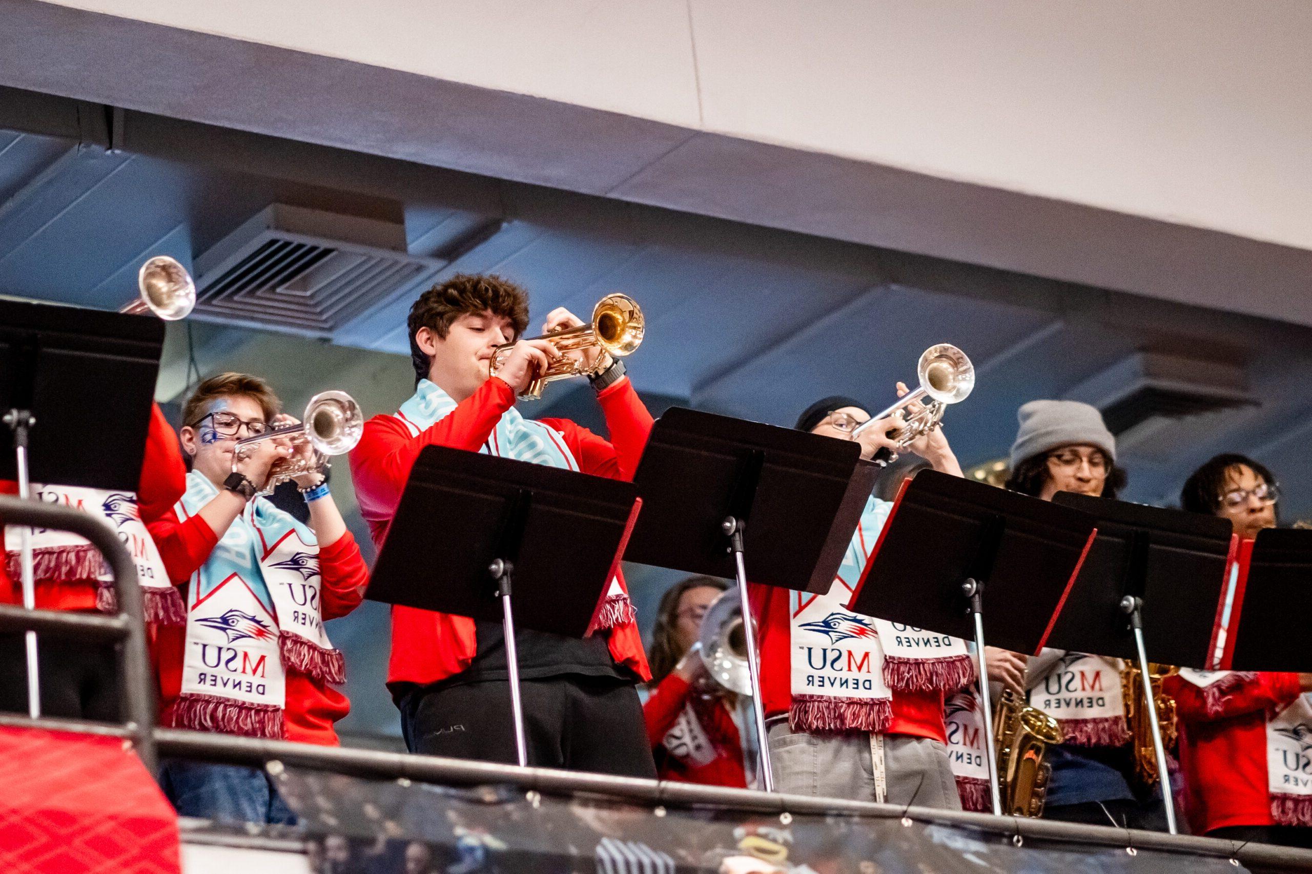 Pep Band performing at Roadrunners Rise Campaign Launch event