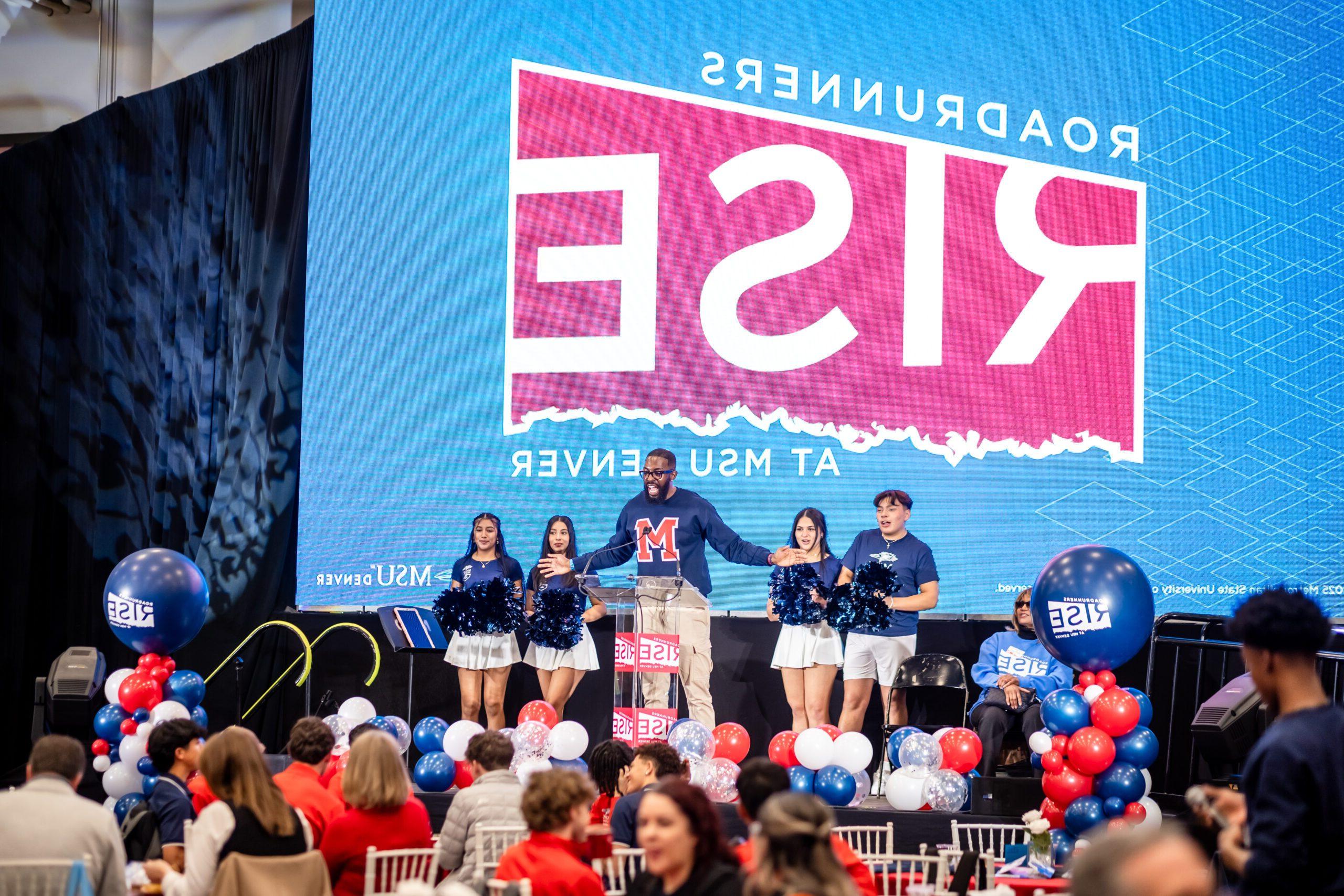 Speakers presenting at Roadrunners Rise Campaign Launch event